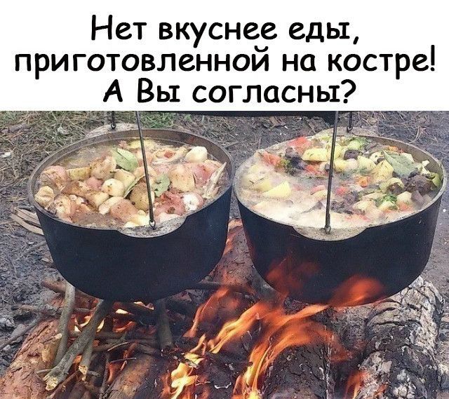 Нет вкуснее еды приготовленнои на костре А Вы согласны