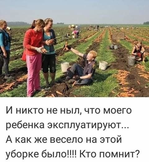 И никто не ныл что моего ребенка эксплуатируют А как же весело на этой уборке было Кто помнит