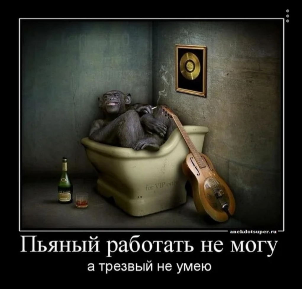 поищи пригл Пьяный работать не могу а трезвый не умею