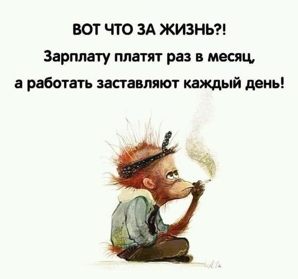ВОТ ЧТО ЗА ЖИЗНЬ Зарплату платят раз в месяц а работать заставляют каждый день