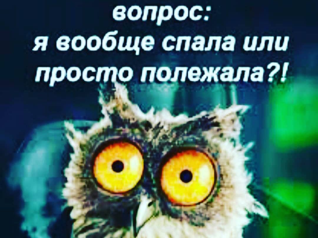 вопрос я вообще спала или
