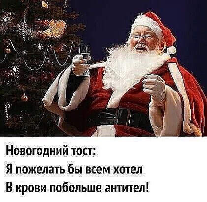 Новогодний тост Я пожелать бы всем хотел В крови побольше антител