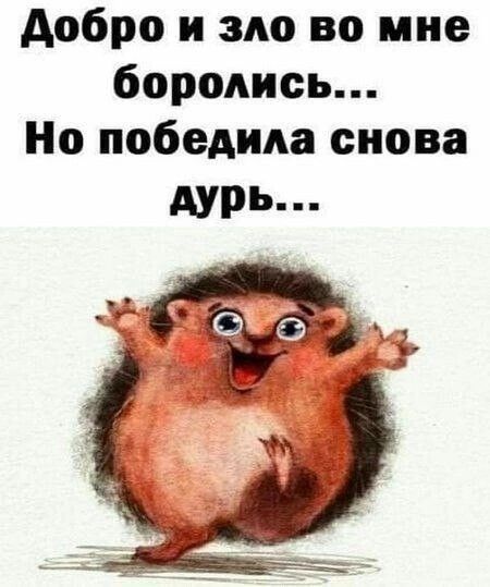 Аобро и зло во мне бородись Но победила снова дурь