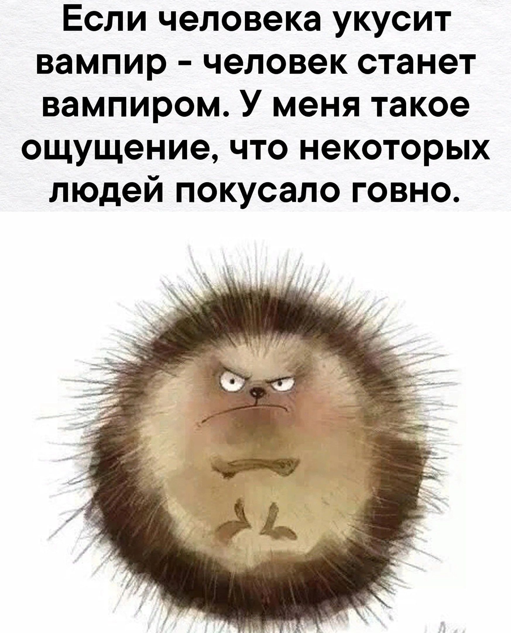 Если человека укусит вампир человек станет вампиром У меня такое ощущение что некоторых людей покусало говно