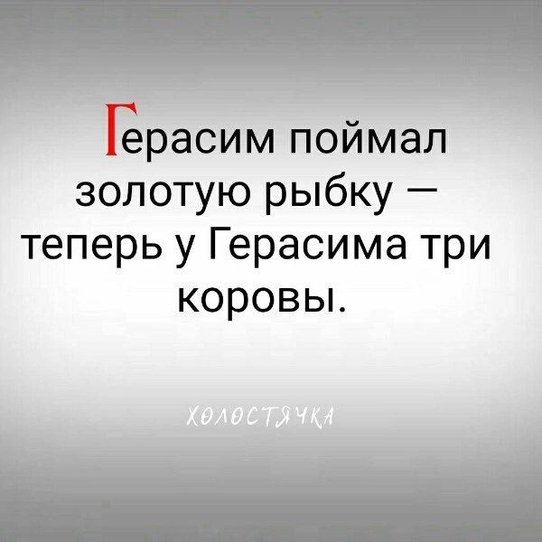 Пёрасим поймал золотую рыбку теперьуГЪрасиматри коровы