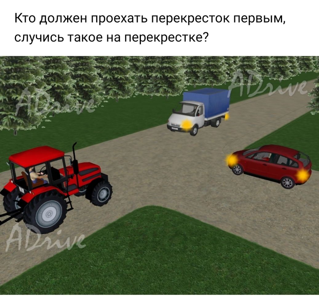 КТО ДОЛЖ6Н проехать перекресток первым СЛУЧИСЬ такое на перекрестке