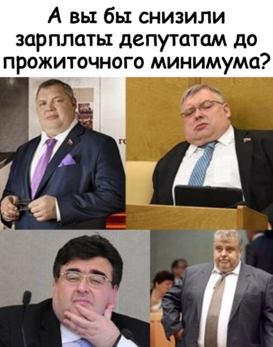 А вы бы снизили зар плоты депутатом до прожиточного минимума