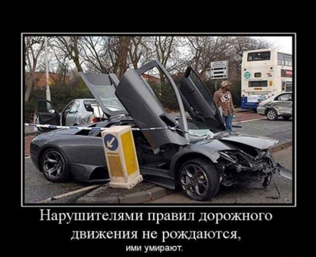Нарушителями правил дорожного ДВИЖСНИЯ не рождаются ими умирают