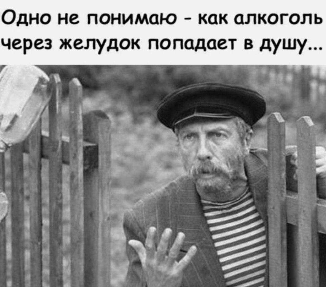 Одно не понимаю как алкоголь через желудок попадает в душу