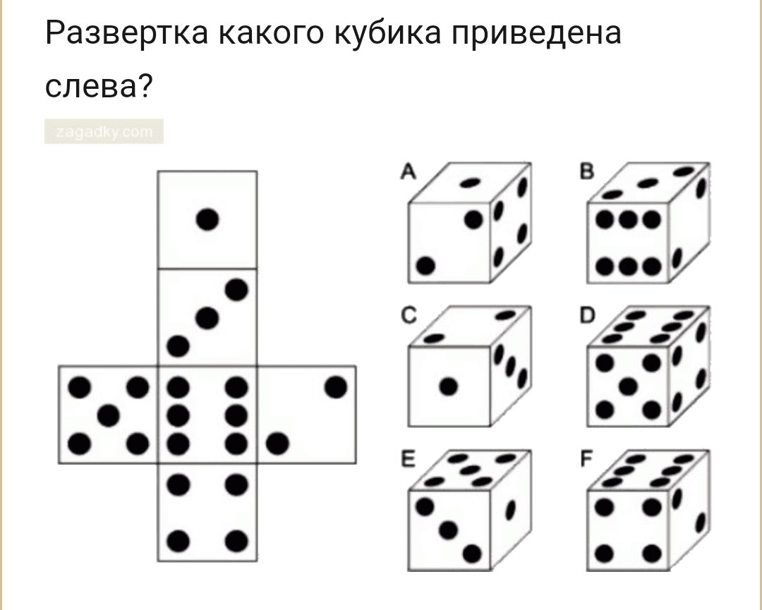 Разверткакакогокубикаприведена слева О С