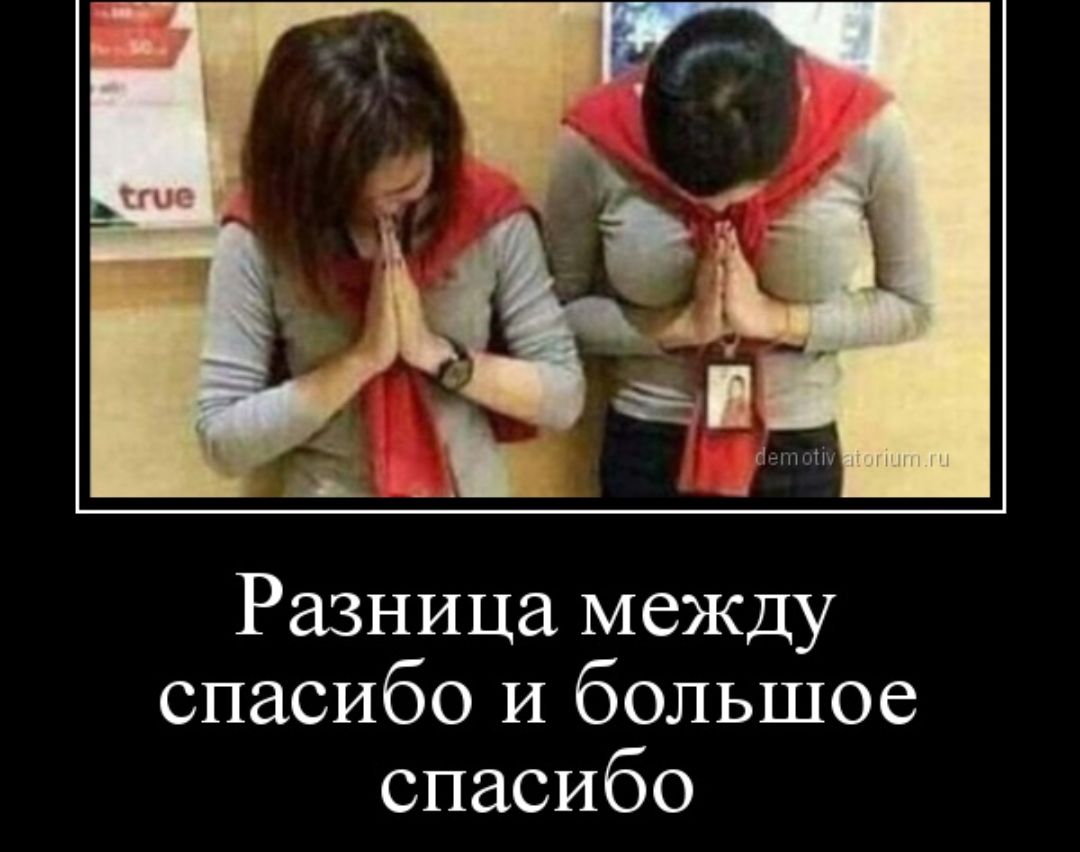 Разница между спасибо и большое спасибо