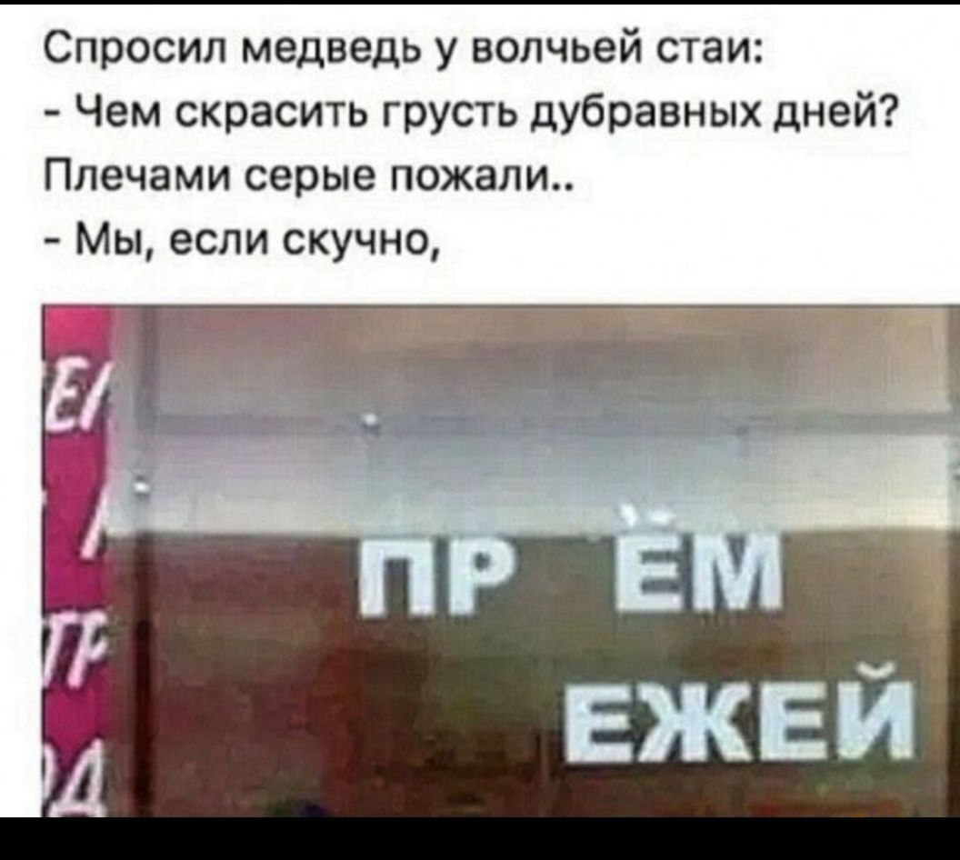 Спросил медведь у волчьей стаи Чем скрасить грусть дубравных дней Плечами серые пожали Мы если скучно