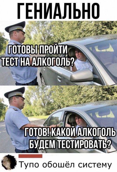 Дтотовыипройти тестнаалкоголь?  Но  .  Тотовкакойймлкодоль «шдбудемтестировать? 6 тупо обошёл систему