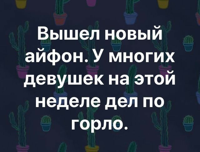 Вышел новый айфон У многих девушек на этой неделе дел по горло