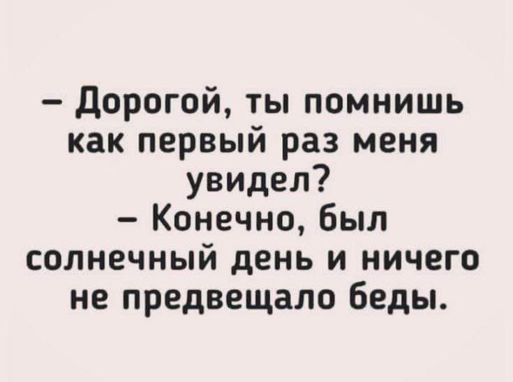 дорогой ты помнишь как первый раз меня увидел Конечно был солнечный день и ничего не предвещало Беды