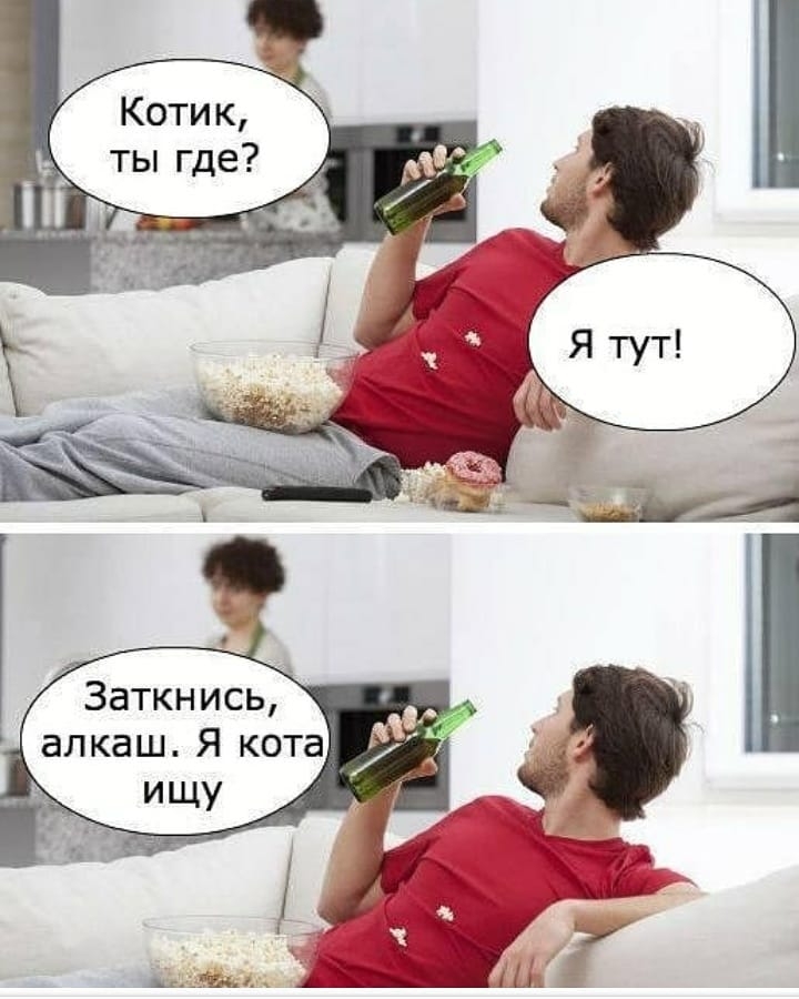 Котик ты где Заткнись алкаш Я кота