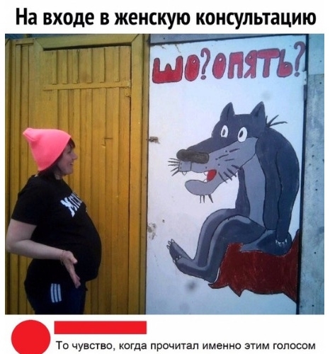 На входе в женскую консультацию То чувства кагда прочитал именно этим голосам
