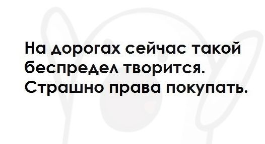 На дорогах сейчас такой беспреАеА творится Страшно права покупать