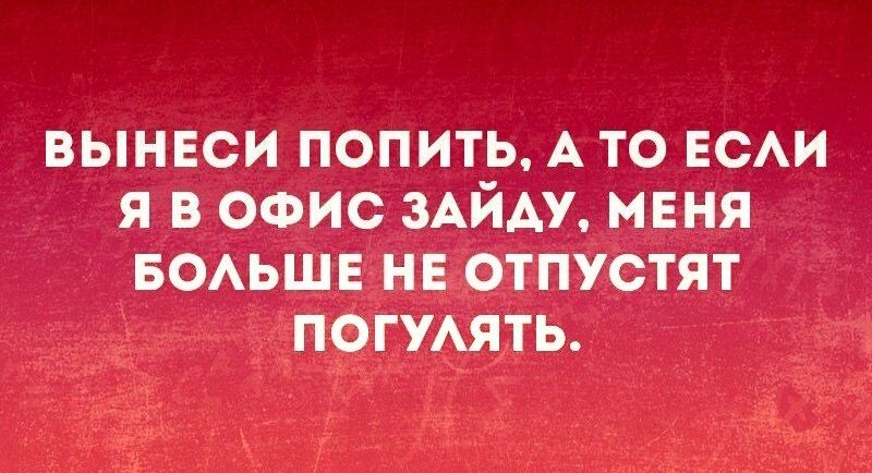 вынвси попить А то ЕСАИ я в ОФИС ЗАЙАУ мвня воьшв нв отпустят погуять