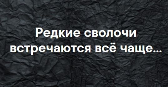 Редкие сволочи встречаются всё чаще