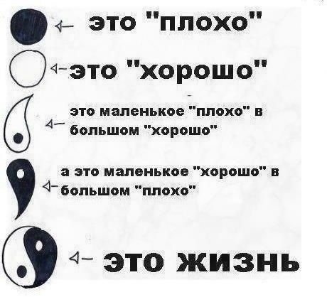 это плохо О это хорошо это маленькое 7ппохо 4 большом хорошо а это маленькое хорошо 4бопьшом плохо 4 ЭТО ЖИЗНЬ