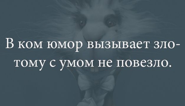 В ком юмор вызывает зло тому с умом не повезло