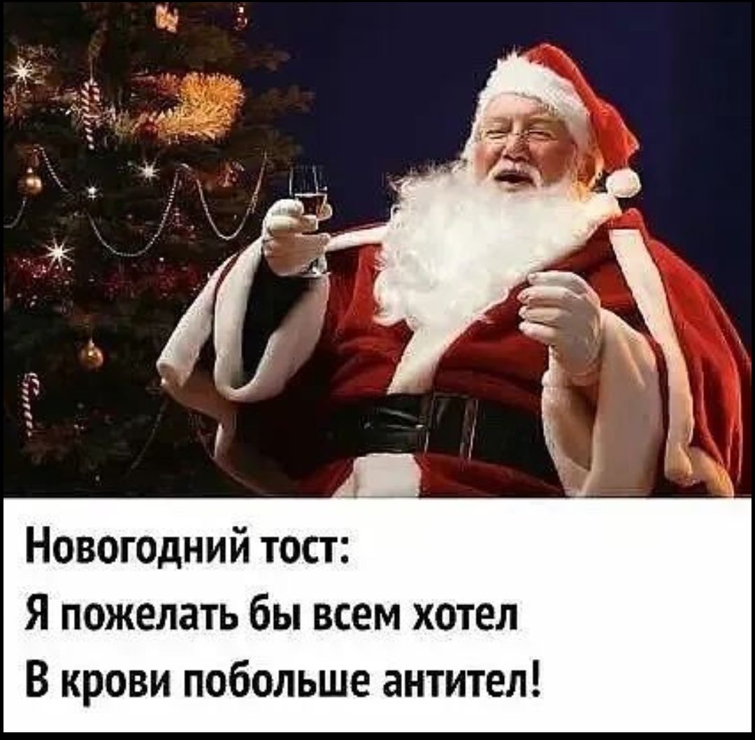 Новогодний тост Я пожелать бы всем хотел В крови побольше антител