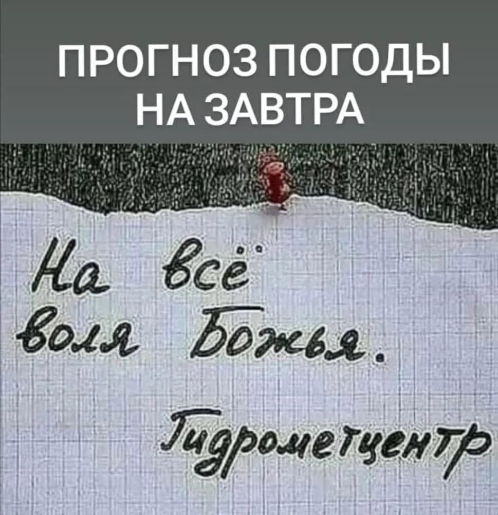 прогноз погоды нА ЗАВТРА