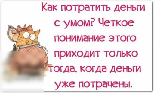 Как потратить деньги с умом Четкое понимание этого приходит только огда когда деньги уже потрачены