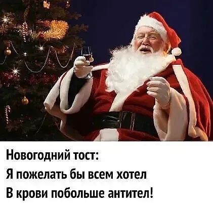 Новогодний тост Я пожелать бы всем хотел В крови побольше антител