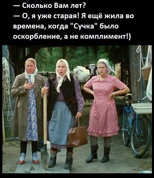 сколько вам лет?  0о, я уже старая! Я ещё жила во времена, когда 