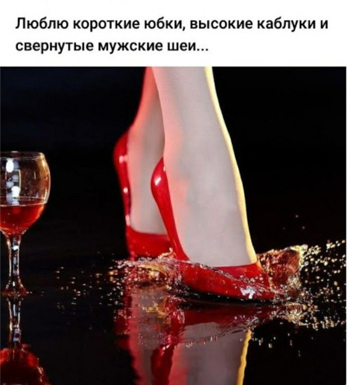 Люблю короткие юбки высокие каблуки и свернутые мужские шеи