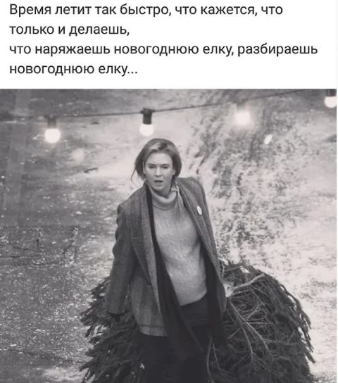 Время летит так быстро, что кажется, что только и делаешь, что наряжаешь новогоднюю елку, разбираешь новогоднюю елку...