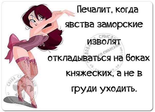 Печалит, когда явства заморские изволят откладываться на боках княжеских, а не в груди уходить.