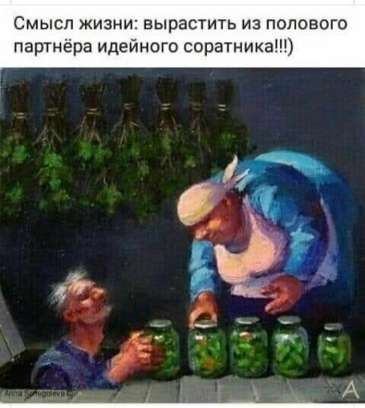 Смысл жизни: вырастить из полового партнёра идейного соратника!!!