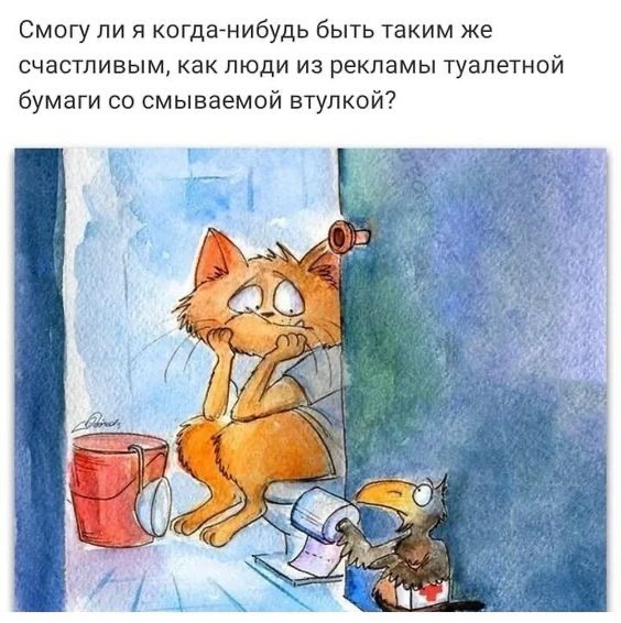 Смогу ли я когданибудь быть таким же счастливым как люди из рекламы туалетной бумаги со смываемой втулкой