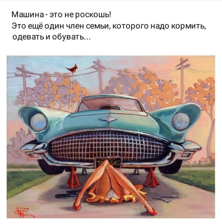 Машина это нероскошь! Это ещё один член семьи, которого надо кормить, одеватьи обувать...