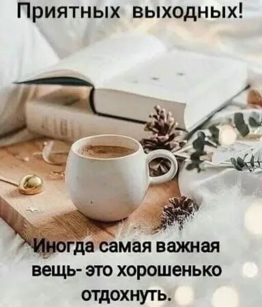 Приятных выходных вещь это хорошенько отдохнуть