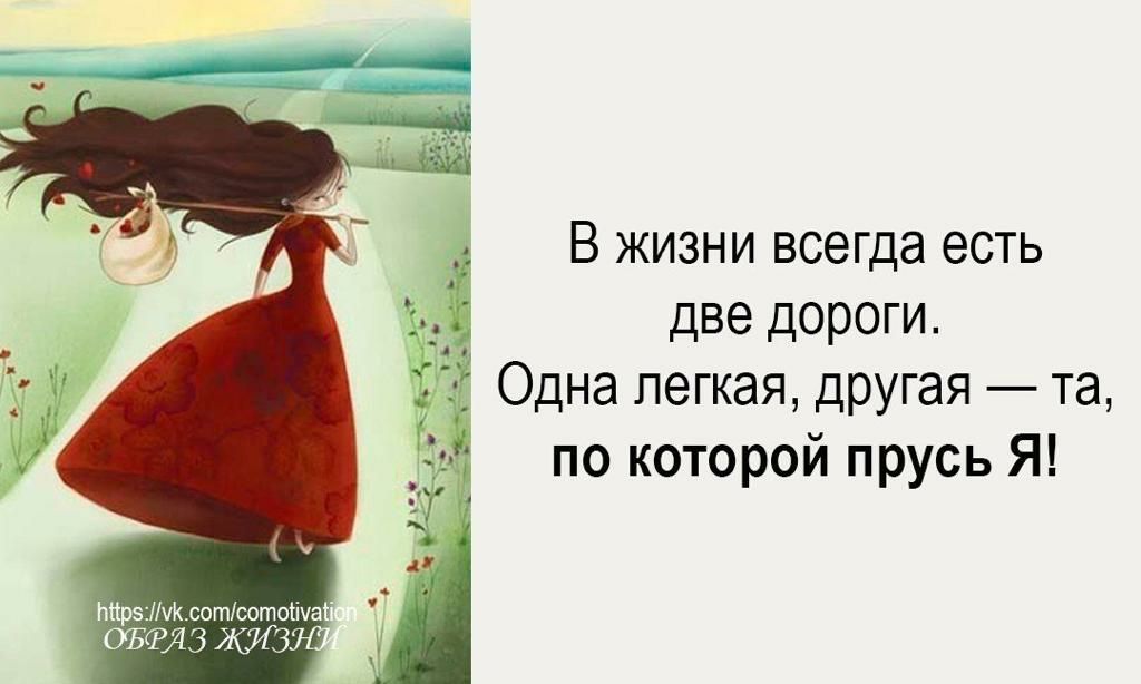 В жизни всегда есть две дороги Одна легкая другая та по которой прусь Я