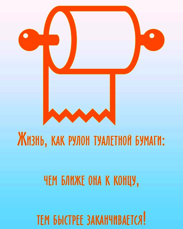 ЖИЗНЬ КАК РУЛОН ТУАЛЕТНОК БУМАГИ ЧЕМ БЛИЖЕ ПНА К КПНЦУ пм выстт здмнчнвшсл