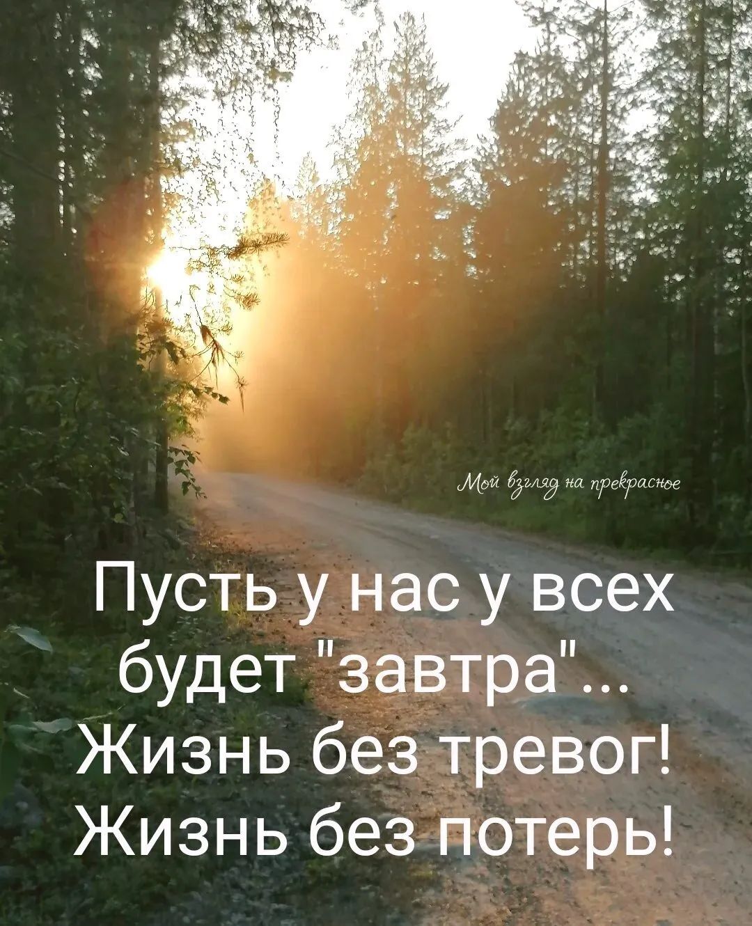 мэй иья на предваши Пустьу нас у всех будет завтра Жизнь безтревог Жизнь бездпотерь