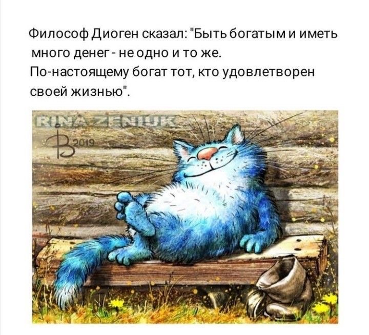 Философ Диоген сказал Быть богатым и иметь много денег не одно и то же По настоящему богат тот кто удовлетворен своей жизнью