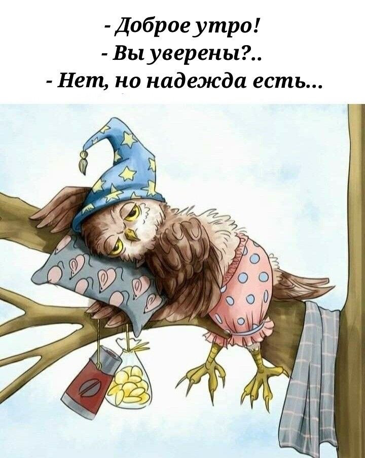 Доброе утро Вы уверены Нет но надежда есть