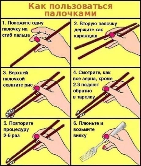 Как пользоваться палочками 1 Положите одну 2 Вюрую пишу пилочку н сгиб лапша 4 Скотта МФМК ВС 3348 КРОМЕ схвпите рис 5Поеюрите Плюныеи процедуру шыш _ 2 5 ры иипку