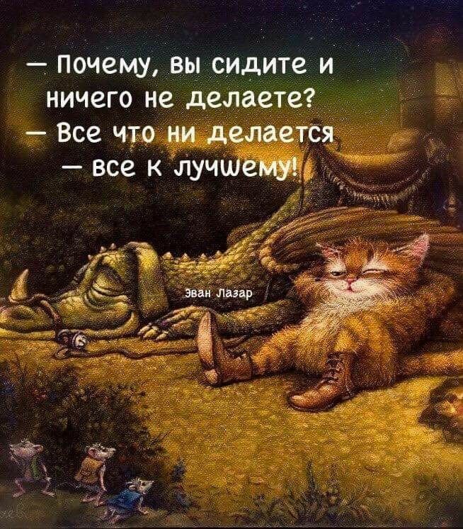 почему высидите и ничего не делаете Все что ни делается