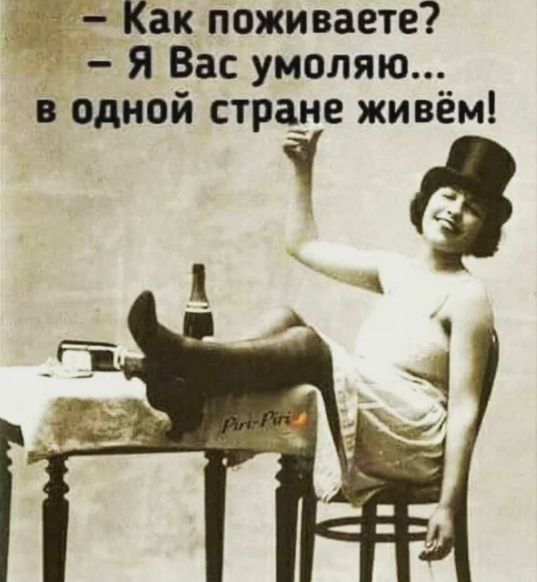 Как поживаете Я Вас умоляю в одной стра_не живём 1 _