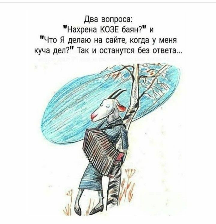 два вопроса Нахрена КОЗЕ баян и Что Я делаю на сайте когда у меня куча дел Так и останутся без ответа