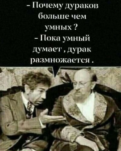 Почему дураков больше чем умных Пока умный думает дурак размножается