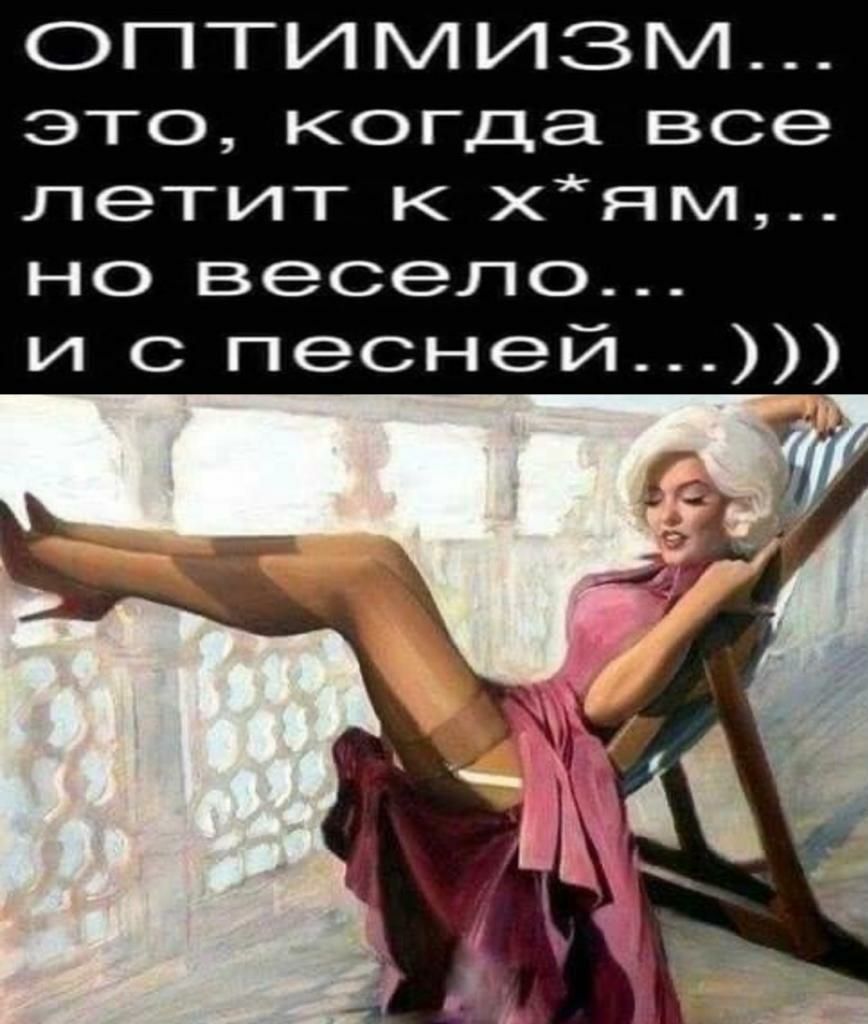 ОПТИМИЗМ это когда все летит к хям но весело и с песней__