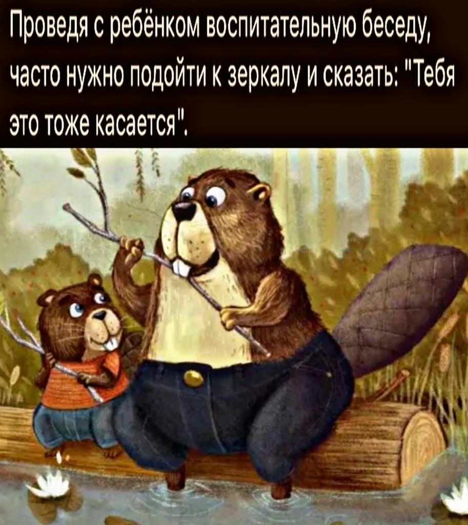 Проведя с ребёнком воспитательную беседу часто нужно подойти к зеркалу и сказать Тебя это тоже касается